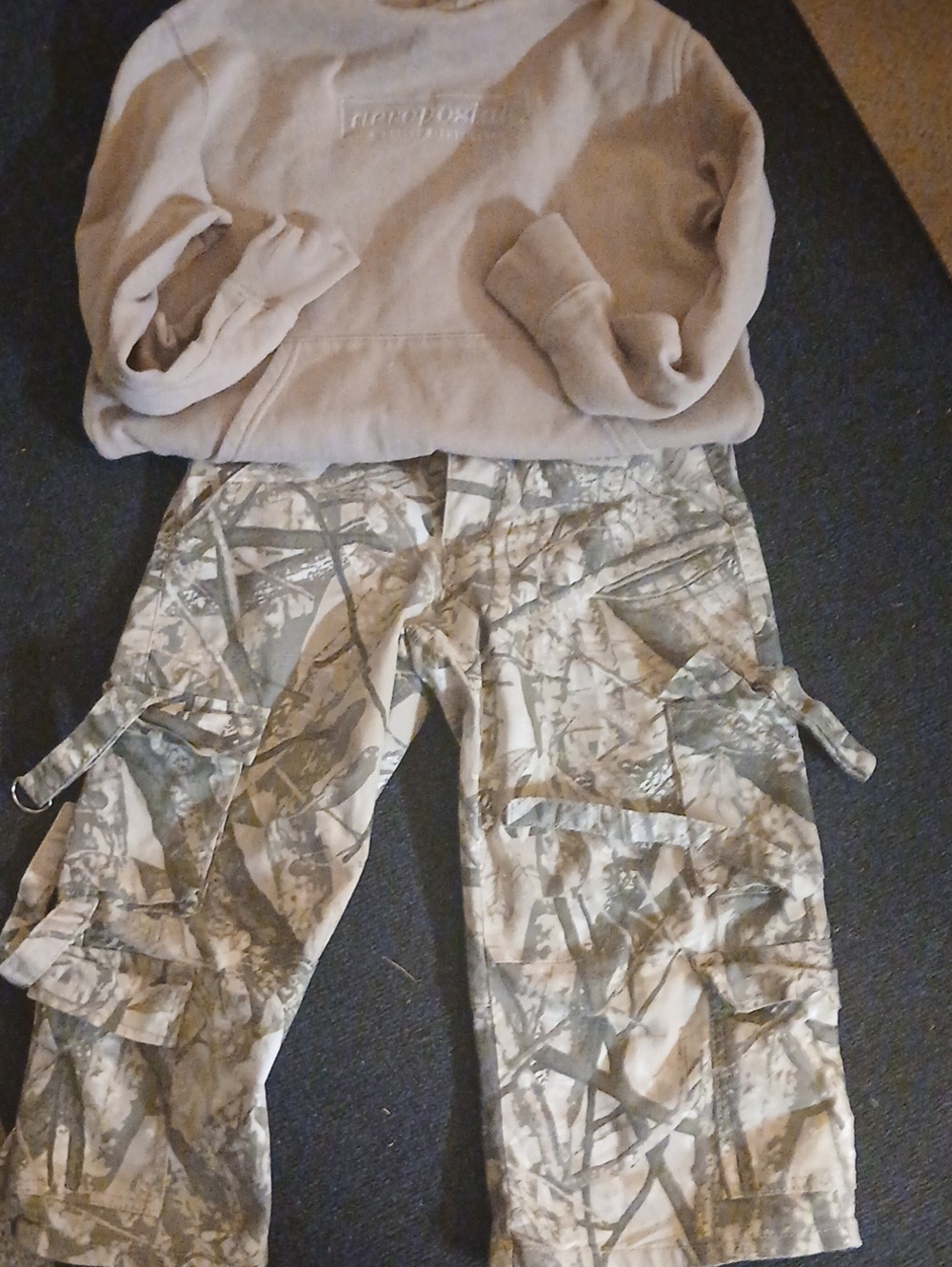 VIP 1/26Camouflage Cargo Pants in Tan and Green Stretch. Andcaeropostal Hoody